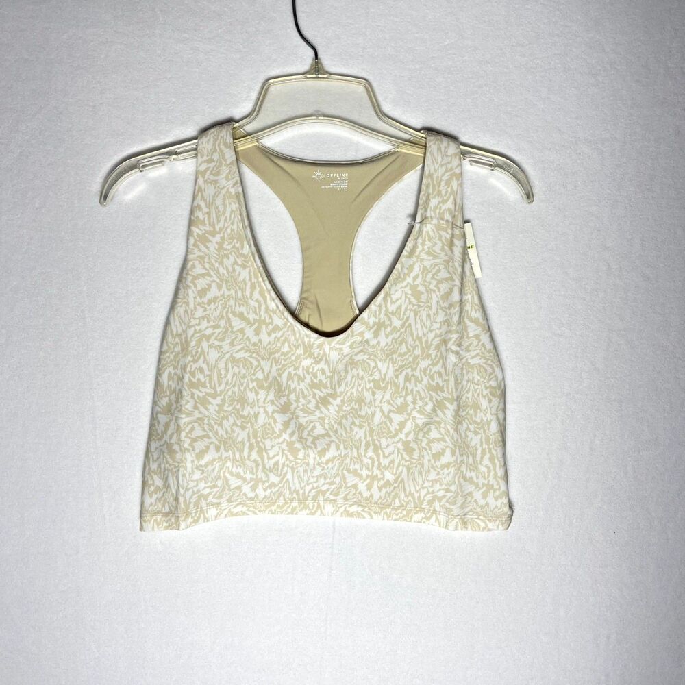 NWT Offline by aerie Cream Athletic Sports Bra‎ Ladies Size XL
